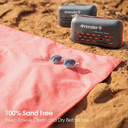 518s1ARBPL._AC_.jpg 4Monster Camping Towels Super Absorbent, Fast Drying Microfiber Travel Towel, Quick Dry Ultra Soft Compact Gym Towel for Swimming Beach Hiking Yoga Travel Sports Backpack