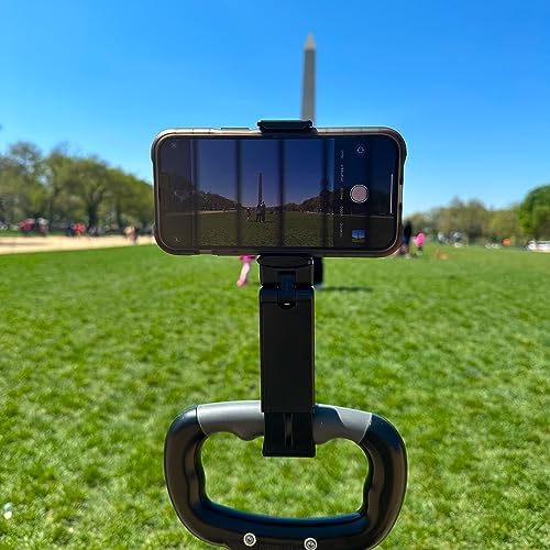 511XgvcFqL._AC_.jpg Universal in Flight Airplane Phone Holder Mount. Handsfree Phone Holder for Desk Tray with Multi-Directional Dual 360 Degree Rotation. Pocket Size Must Have Travel Essential Accessory for Flying