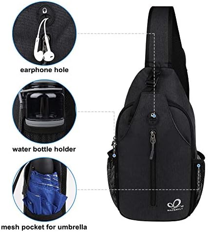 513gx86BdHL._AC_.jpg WATERFLY Crossbody Sling Backpack Sling Bag Travel Hiking Chest Bag Daypack