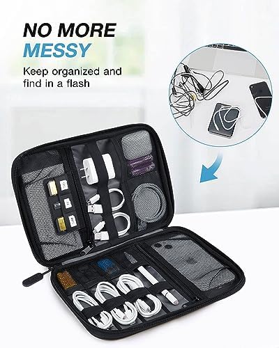 515zQ8wRXEL._AC_.jpg BAGSMART Electronics Organizer Travel Case, Small Travel Cable Organizer Bag for Travel Essentials, Travel Tech Organizer as Travel Accessories, Cord Organizer for Phone, Power Bank, SD Card, Black