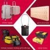 517cJiDGgHL._AC_.jpg ZHEGE Luggage Locks TSA Approved, 4 Dight Combination Lock with Flexible Cable, Open Alert Indicator, White Number for School Gym Locker, Backpacks, Suitcase (Black)