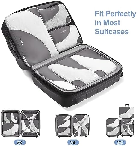 519ypsQbqjL._AC_.jpg OlarHike 6 Set Packing Cubes for Travel, 4 Various Sizes(Large,Medium,Small,Slim), Luggage Organizer Bags for Travel Accessories Travel Essentials, Travel Cubes for Carry on Suitcases