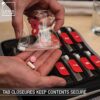 51BOtJVv-jS._AC_.jpg Lewis N. Clark Travel Pill Organizer | For Vitamins, Medication, Prescriptions, Or Medicine Storage | AM/PM Color Coded | 16 Slot Slimline Pouch | Black