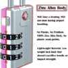 ANVIL TSA Approved Cable Luggage Locks 3 Digit Combination Padlock with Zinc Alloy Steel Cable Lock Ideal for Travel Suitcase, Backpack, Lockers,Case,Toolbox (2, Pink)