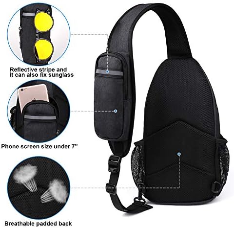 51Cs9KLdKPL._AC_.jpg WATERFLY Crossbody Sling Backpack Sling Bag Travel Hiking Chest Bag Daypack