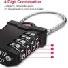 51E7tUYindL._AC_.jpg ZHEGE Luggage Locks TSA Approved, 4 Dight Combination Lock with Flexible Cable, Open Alert Indicator, White Number for School Gym Locker, Backpacks, Suitcase (Black)