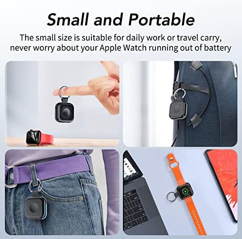 51EzP9B-QML._AC_.jpg HUOTO Portable Charger for Apple Watch,Wireless Magnetic iWatch Charger 1200mAh Power Bank Travel Keychain Accessories Smart Watch Charger for Apple Watch Series 8/7/6/5/4/3/2/SE/Ultra