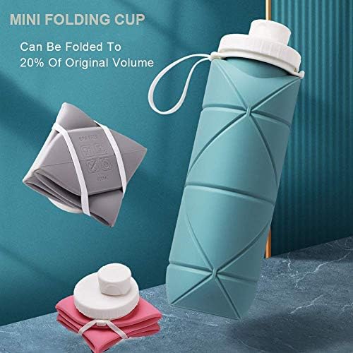 51FDcXWWsTL._AC_.jpg SPECIAL MADE Collapsible Water Bottles Cups Leakproof Valve Reusable BPA Free Silicone Foldable Travel Water Bottle Cup for Gym Camping Hiking Travel Sports Lightweight Durable