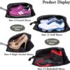 51JGJjZArZL._AC_.jpg YAMIU Travel Shoe Bags Set of 4 Waterproof Nylon with Zipper for Men & Women, Black