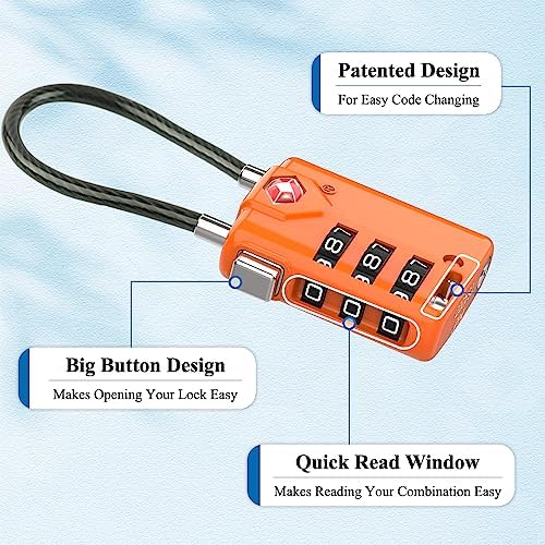 51KIJ5eu2L._AC_.jpg SURE LOCK TSA Compatible Travel Luggage Locks, Inspection Indicator, Easy Read Dials TSA Approved with Zinc Alloy