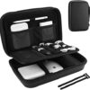 51KQP-vxHFL._AC_.jpg ProCase Hard Travel Electronic Organizer Case for MacBook Power Adapter Chargers Cables Power Bank Apple Magic Mouse Apple Pencil USB Flash Disk SD Card Small Portable Accessories Bag -Black