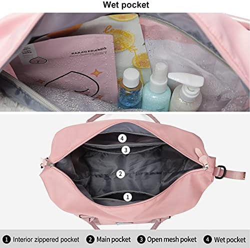 51NiGucGDkS._AC_.jpg Travel Duffel Bag, Sports Tote Gym Bag, Shoulder Weekender Overnight Bag for Women