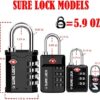 51OThtVX55L._AC_.jpg SURE LOCK TSA Accepted Heavy Duty Big Combination Luggage Padlock for Gun Cases, Transporting Equipment Cases in Trade Show, Music and Medical Industries (2, Black)