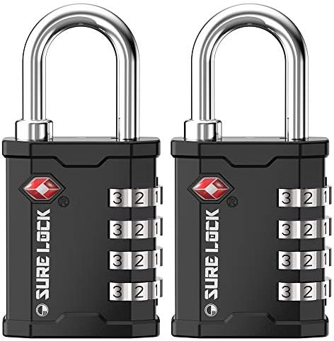 51TjnNuuPXL._AC_.jpg SURE LOCK TSA Accepted Heavy Duty Big Combination Luggage Padlock for Gun Cases, Transporting Equipment Cases in Trade Show, Music and Medical Industries (2, Black)