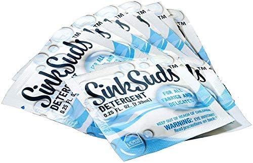 51TnJvdCSaL._AC_.jpg SinkSuds Laundry Detergent | Travel Size Liquid Soap | TSA Compliant | Safe For All Fabrics | 8 Packets