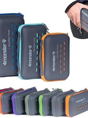 4Monster Camping Towels Super Absorbent, Fast Drying Microfiber Travel Towel, Quick Dry Ultra Soft Compact Gym Towel for Swimming Beach Hiking Yoga Travel Sports Backpack