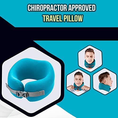 51WM7iAb49L._AC_.jpg Orthopedic Neck Travel Pillow by Skypillow, Securely Supports Neck to Prevent Neck Cramps and Pain. Patented Memory Foam Pillow, Removable Washable Cover, Includes Carrying Case (Small)