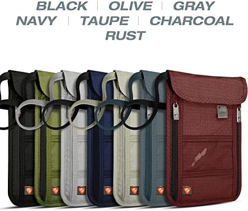 51YbP5ApyqL._AC_.jpg Lewis N. Clark RFID Blocking Stash Neck Wallet, Travel Pouch + Passport Holder for Women & Men, Taupe, One Size