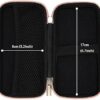 51bMtgfrjaL._AC_.jpg iMangoo Shockproof Carrying Case Hard Protective EVA Case Impact Resistant Travel 12000mAh Bank Pouch Bag USB Cable Organizer Earbuds Pocket Accessory Smooth Coating Zipper Wallet Rose Gold