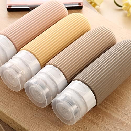 51foymfunLL._AC_.jpg Mrsdry Travel Bottles for Toiletries, Tsa Approved 3oz Portable Travel Bottles, BPA Free Leak Proof Squeezable Silicone Travel Size Containers, Travel Accessories with Clear Toiletry Bag (4 Pack)