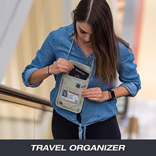 51j5npceeLL._AC_.jpg Lewis N. Clark RFID Blocking Stash Neck Wallet, Travel Pouch + Passport Holder for Women & Men, Taupe, One Size