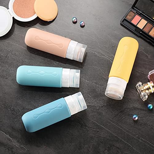 51lJ-w68-fS._AC_.jpg Gemice Travel Bottles for Toiletries Tsa Approved Travel 3oz Size Containers BPA Free Leak Proof Travel Tubs Refillable Liquid Travel Accessories for Cometic Shampoo and Lotion Soap