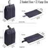 51lNnRSLiwL._AC_.jpg YAMIU Travel Shoe Bags Set of 4 Waterproof Nylon with Zipper for Men & Women, Black