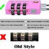 ANVIL TSA Approved Cable Luggage Locks 3 Digit Combination Padlock with Zinc Alloy Steel Cable Lock Ideal for Travel Suitcase, Backpack, Lockers,Case,Toolbox (2, Pink)