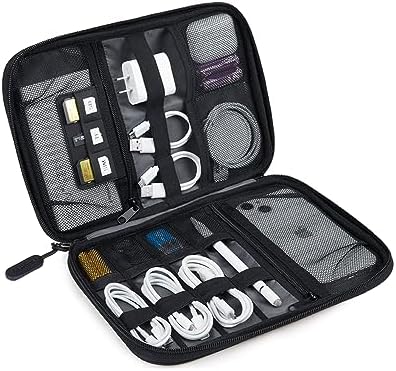 51s2p-kGhjL._AC_.jpg BAGSMART Electronics Organizer Travel Case, Small Travel Cable Organizer Bag for Travel Essentials, Travel Tech Organizer as Travel Accessories, Cord Organizer for Phone, Power Bank, SD Card, Black