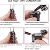 51vKYXLTrL._AC_.jpg ZHEGE Luggage Locks TSA Approved, 4 Dight Combination Lock with Flexible Cable, Open Alert Indicator, White Number for School Gym Locker, Backpacks, Suitcase (Black)