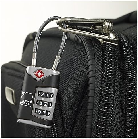 61CHXnCuLAL._AC_.jpg 4014648 Lewis N Clark Travel Sentry Cable Lock 2 Pack black