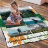 61JPjzfrpIS._AC_.jpg Dailyextreme Custom Blanket with Travel Picture, Customized Blanket for Your Holiday Travel Memory, Personalized Blankets for Family Travel Group Photo (5 Photo Travel, 48"X32"(120 * 80cm))