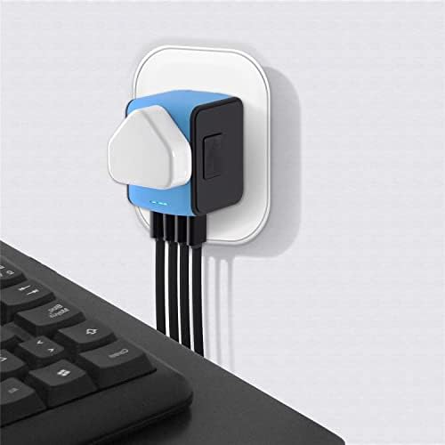 31-KFaIsFKL._AC_.jpg International Travel Adapter Universal Power Adapter Worldwide All in One 4 USB Perfect for European US, EU, UK, AU 160 Countries (Blue)