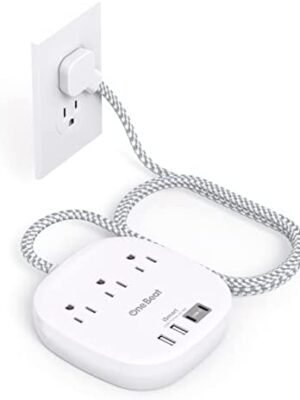 318aKVnZqgL._AC_.jpg Flat Plug Power Strip, 5ft Ultra Flat Extension Cord - 3 Outlets 4 USB Ports (2 USB C) 22.5W/4.5A Desktop Charging Station, Power Strip No Surge Protection for Cruise Ship, Dorm Room Travel Essential