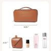 31bE4mKsFL._AC_.jpg EACHY Travel Makeup Bag,Large Capacity Cosmetic Bags for Women,Waterproof Portable Pouch Open Flat Toiletry Bag Make up Organizer with Divider and Handle