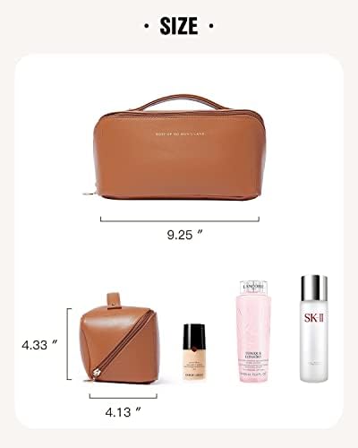 31bE4mKsFL._AC_.jpg EACHY Travel Makeup Bag,Large Capacity Cosmetic Bags for Women,Waterproof Portable Pouch Open Flat Toiletry Bag Make up Organizer with Divider and Handle