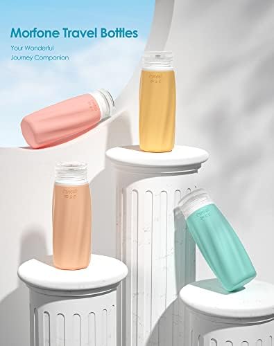 4125QtL0d7L._AC_.jpg Morfone Travel Bottles for Toiletries, 3oz Tsa Approved Travel Size Containers Leak Proof BPA Free Squeezable Travel Accessories Refillable for Shampoo Conditioner Lotion Liquids(4Pack)