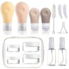 413G4xHW0FL.jpg 16 Pack Travel Bottles Set for Toiletries, Gemice TSA Approved Travel Size Containers Leak Proof Silicone Squeezable Tubes Travel Accessories 2oz 3oz for Shampoo Conditioner Lotion Body Wash