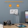 413h8w7WGDL._AC_.jpg European Travel Plug Adapter, TESSAN International Power Plug with 2 USB, Type C Outlet Adaptor Charger for US to Most of Europe EU Iceland Spain Italy France Germany