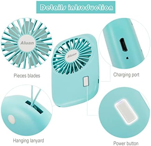 415kof1uDAL._AC_.jpg Aluan Handheld Mini Fan Powerful Small Personal Portable Speed Adjustable USB Rechargeable Eyelash Fan for Kids Girls Boys Woman Man Home Office Outdoor Travel