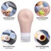 418hC6a6VVL.jpg 16 Pack Travel Bottles Set for Toiletries, Gemice TSA Approved Travel Size Containers Leak Proof Silicone Squeezable Tubes Travel Accessories 2oz 3oz for Shampoo Conditioner Lotion Body Wash