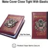 FACATH Passport Holder Cover Case Travel Wallet Case Passport Cards Protector Leather Card Case RFID Blocking Travel Accessories Document Organizer