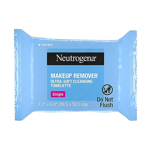 41Fjrk2gHVL.jpg Neutrogena Makeup Remover Wipes Singles, Daily Facial Cleanser Towelettes, Gently Removes Oil & Makeup, Alcohol-Free Makeup Wipes, Individually Wrapped, 20 ct