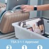 41HA0YZ1ECL._AC_.jpg BAGSMART Clear Toiletry Bag, 3-Pack TSA Approved Travel Toiletry Bag Carry On Travel Accessories Bag Airport Airline Quart Size Bags water-resistant Makeup Bag for Women