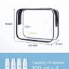 41Kw15raML._AC_.jpg BAGSMART Clear Toiletry Bag, 3-Pack TSA Approved Travel Toiletry Bag Carry On Travel Accessories Bag Airport Airline Quart Size Bags water-resistant Makeup Bag for Women