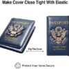 FACATH Passport Holder Cover Case Travel Wallet Case Passport Cards Protector Leather Card Case RFID Blocking Travel Accessories Document Organizer