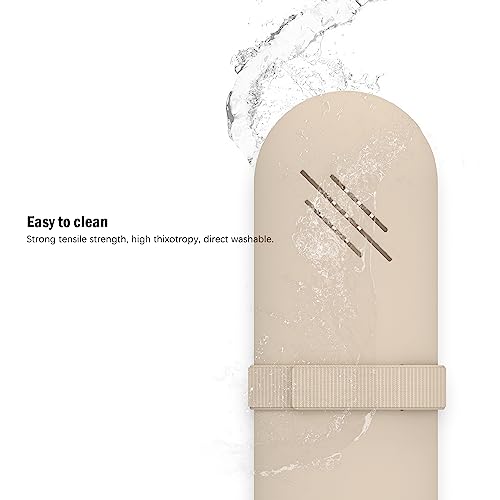 41OopDDolzL.jpg JDZJUCHU Travel Makeup Brush Holder,Make Up Organizer Bag Case,Cosmetic Pouch,Toiletry Organizer,Silicon Small Makeup Brush Purse(Walnut)