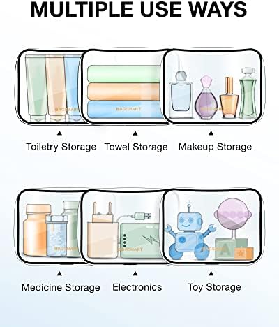 41OwKFz6tLL._AC_.jpg BAGSMART Clear Toiletry Bag, 3-Pack TSA Approved Travel Toiletry Bag Carry On Travel Accessories Bag Airport Airline Quart Size Bags water-resistant Makeup Bag for Women