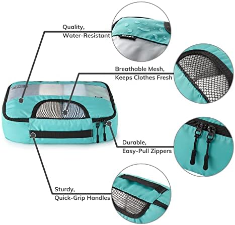 41To6RviFOL._AC_.jpg 6 Set Packing Cubes for Suitcases, Travel Organizer Bags for Carry on Luggage, Veken Suitcase Organizer Bags Set for Travel Essentials Travel Accessories in 4 Sizes(Extra Large, Large, Medium, Small)