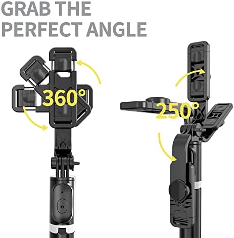 41WhCEFyyqL._AC_.jpg Selfie Stick Tripod, All in One Extendable & Portable iPhone Tripod Selfie Stick with Wireless Remote Compatible with iPhone 14 13 12 11 pro Xs Max Xr X 8 7, Galaxy Note10/S20/S10/OnePlus 9/9 PRO etc